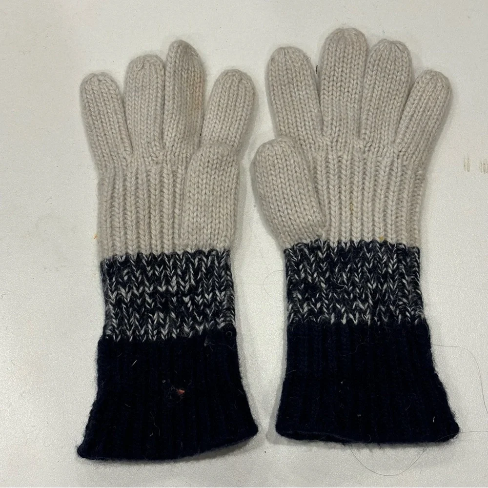 Portolano knot tri color tweeded cashmere gloves- extra glove included